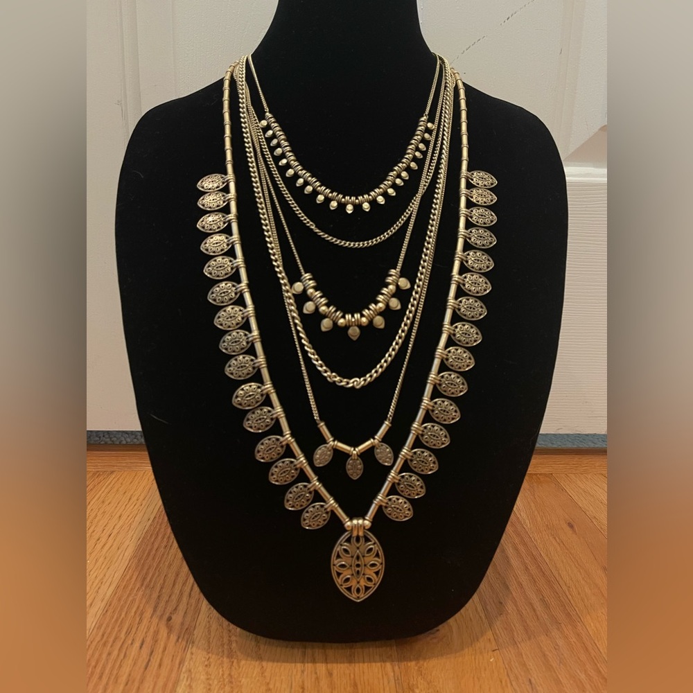 LUCKY BRAND MULTI LAYER GOLD NECKLACE